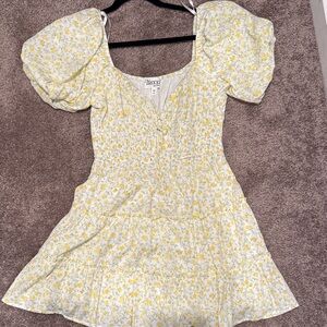 Trixxi White and Yellow Floral Dress